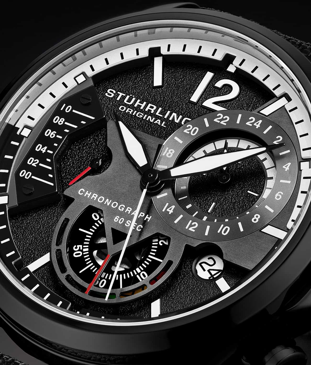 Stührling Cordura 4029 Quartz 45mm Aviator - Image 15