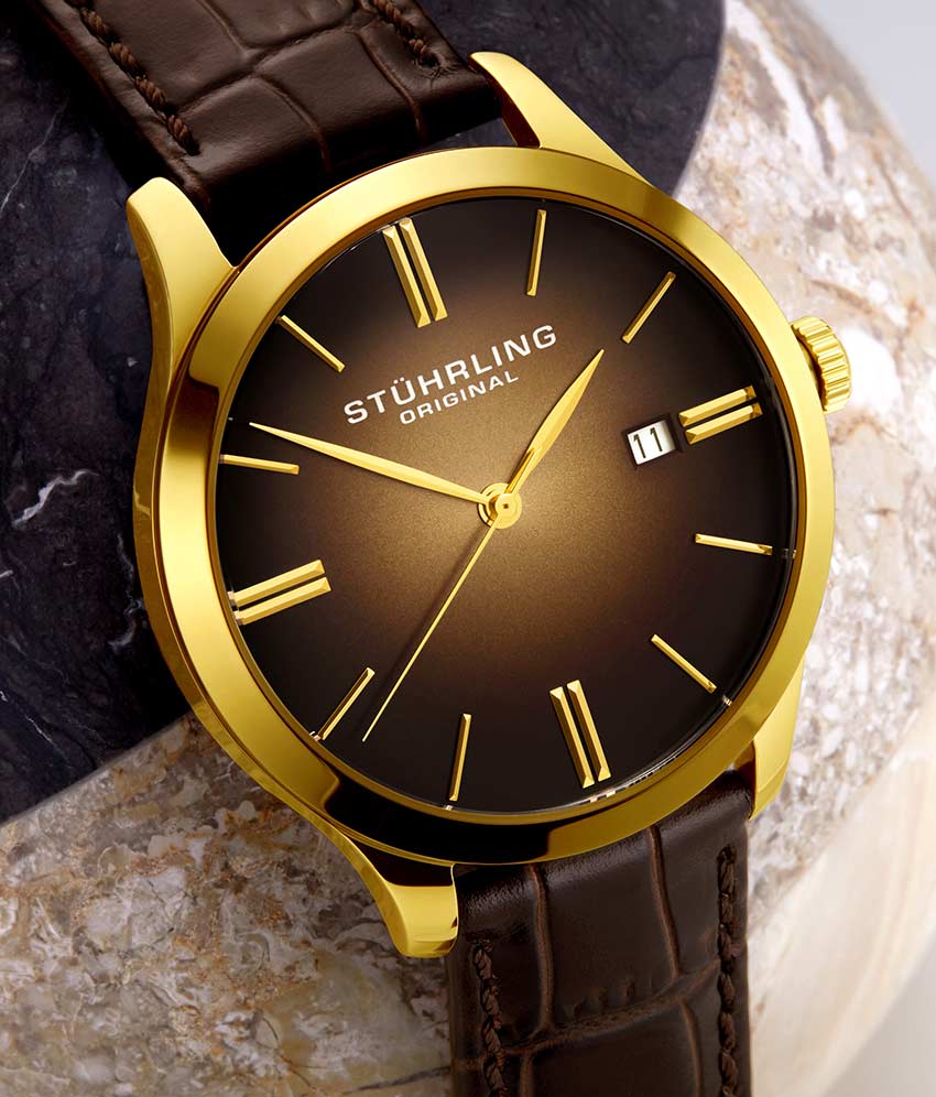 Stührling Cuvette II 4014 Quartz 42mm Classic Watch - Image 12
