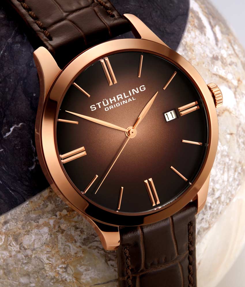Stührling Cuvette II 4014 Quartz 42mm Classic Watch - Image 19