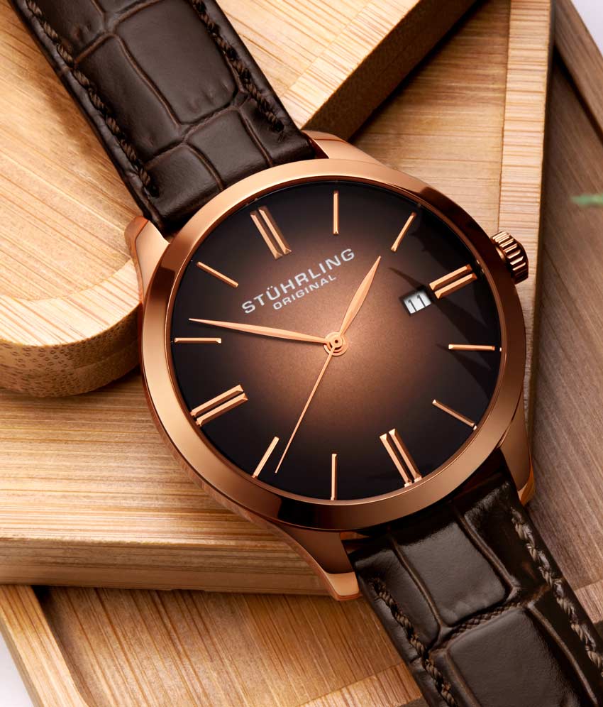 Stührling Cuvette II 4014 Quartz 42mm Classic Watch - Image 21