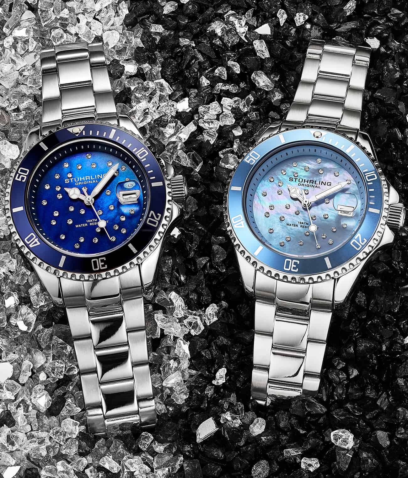 Stührling Deep Blue Divers Trio with Signature Pen and  Stud Earring - Image 18