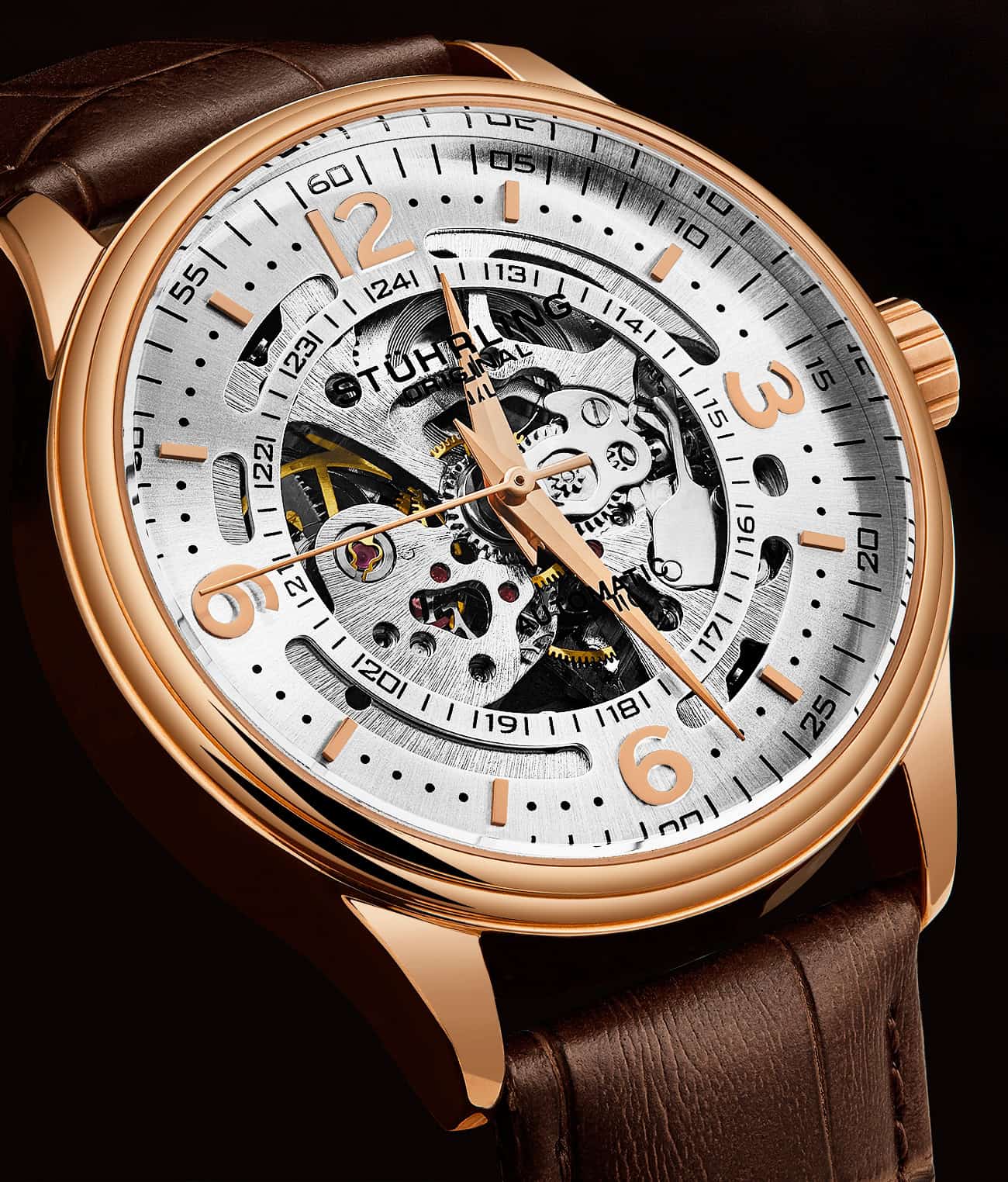 Stührling Denmark 3947 Automatic 42mm Skeleton - Image 6