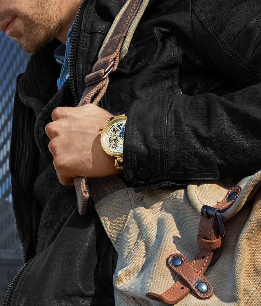 Stührling Emperor’s Grand DT 3920 Automatic 46mm Skeleton - Image 11