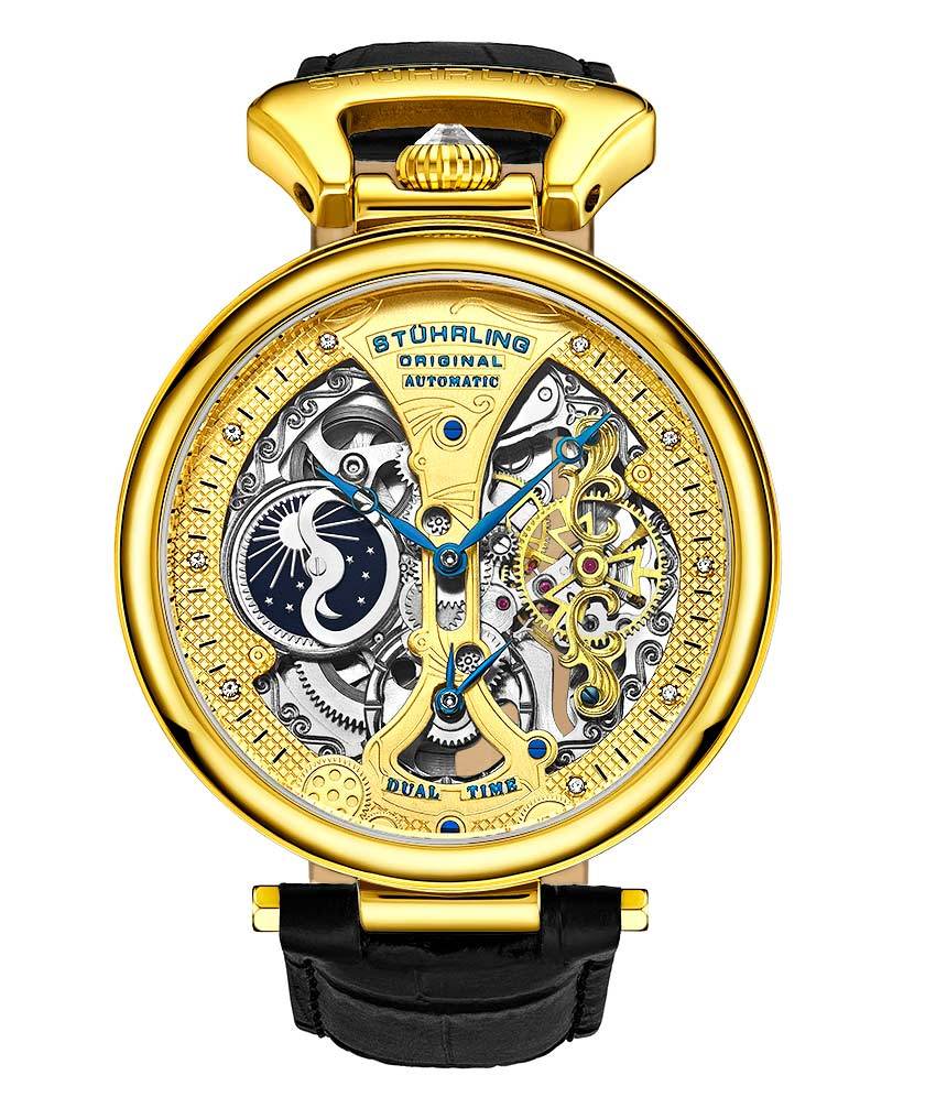 Stührling Emperor’s Grand DT 3920 Automatic 46mm Skeleton - Image 13