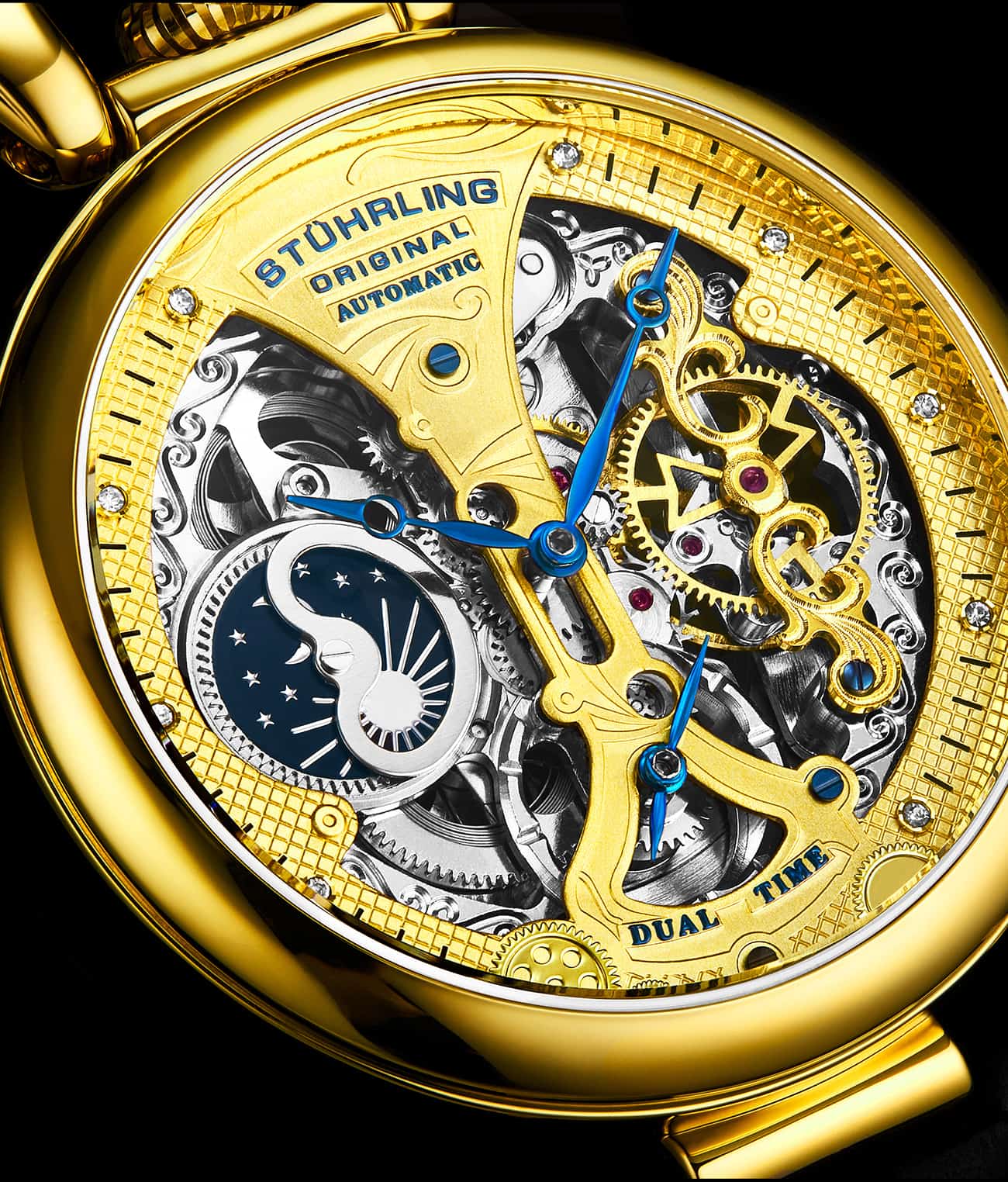 Stührling Emperor’s Grand DT 3920 Automatic 46mm Skeleton - Image 15