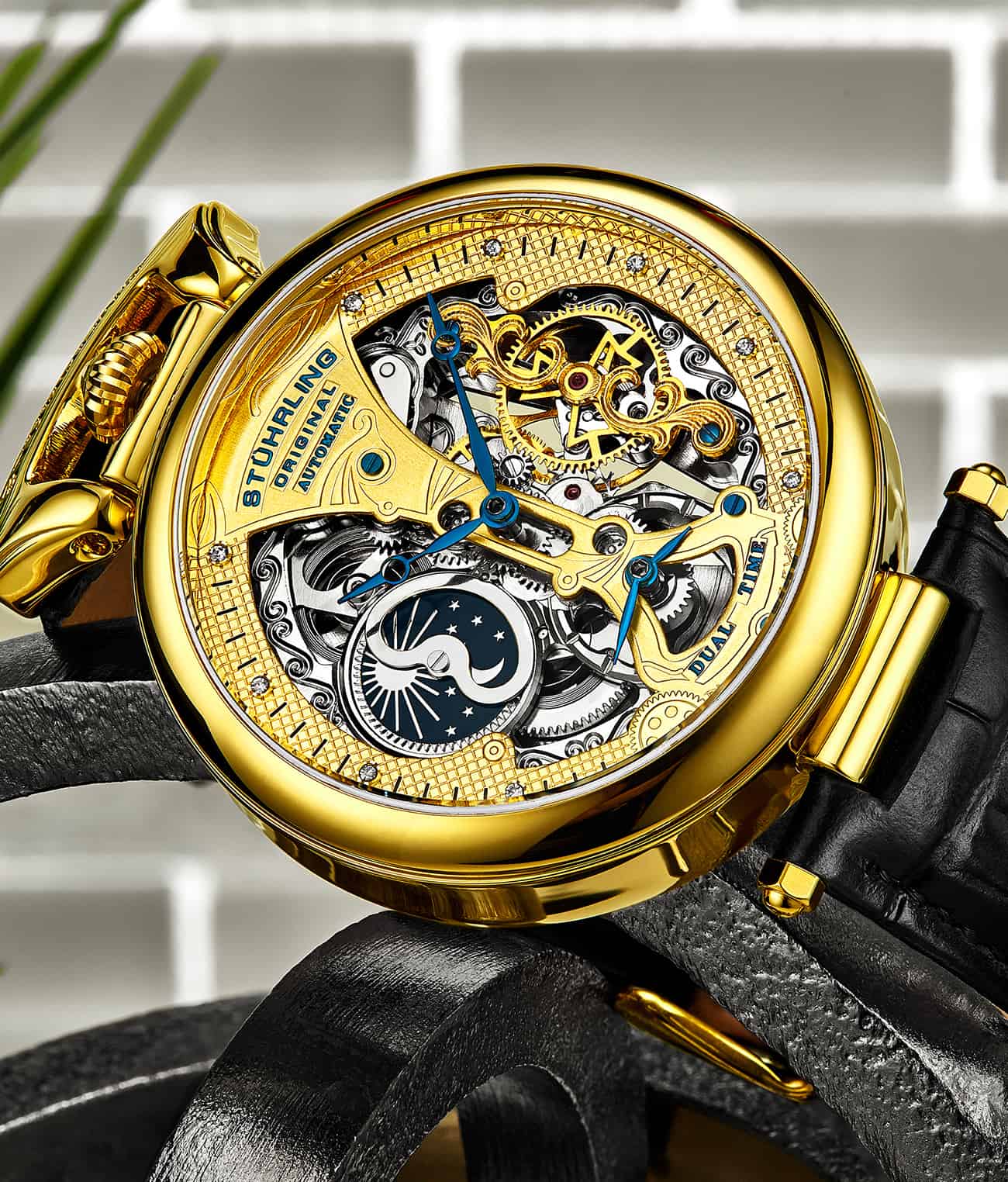 Stührling Emperor’s Grand DT 3920 Automatic 46mm Skeleton - Image 17