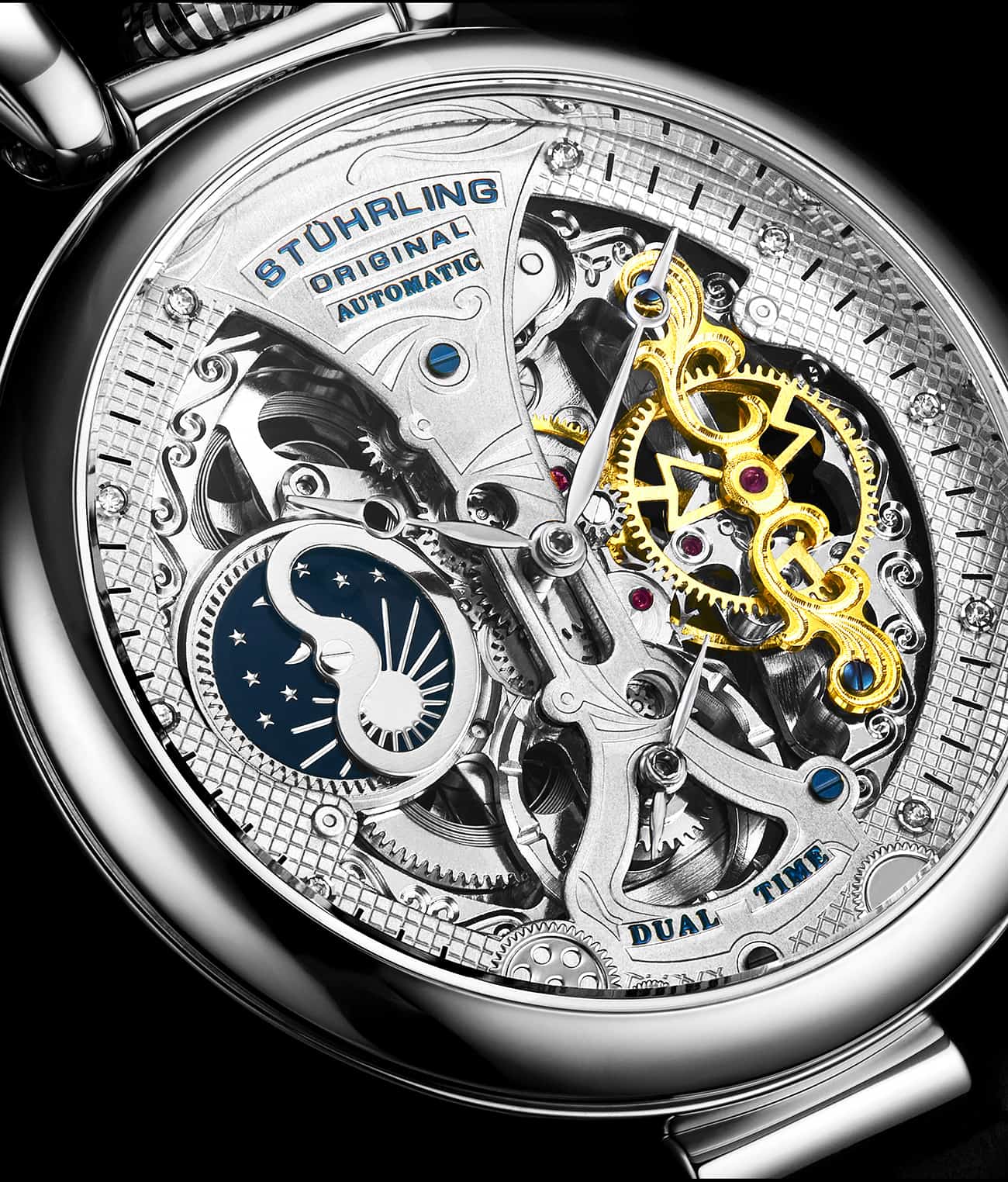 Stührling Emperor’s Grand DT 3920 Automatic 46mm Skeleton - Image 22