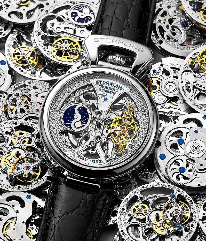 Stührling Emperor’s Grand DT 3920 Automatic 46mm Skeleton - Image 27