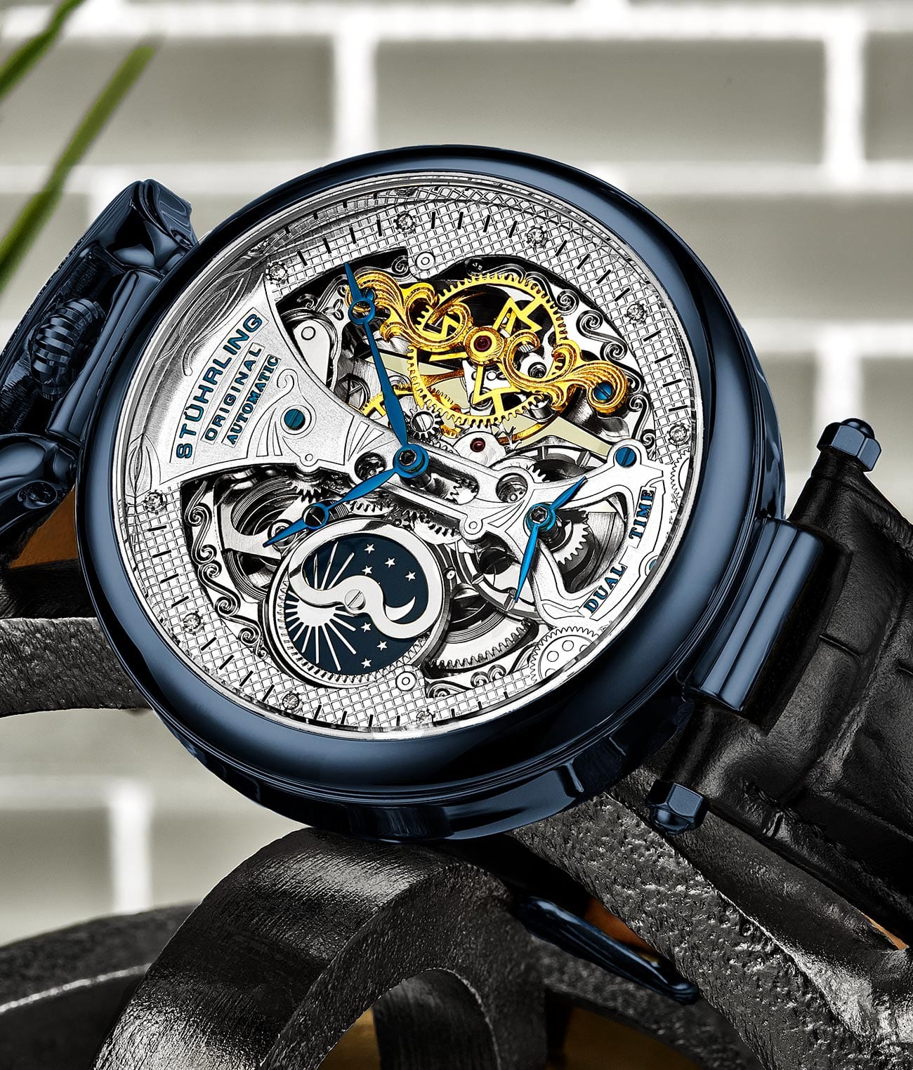 Stührling Emperor’s Grand DT 3920 Automatic 46mm Skeleton - Image 32