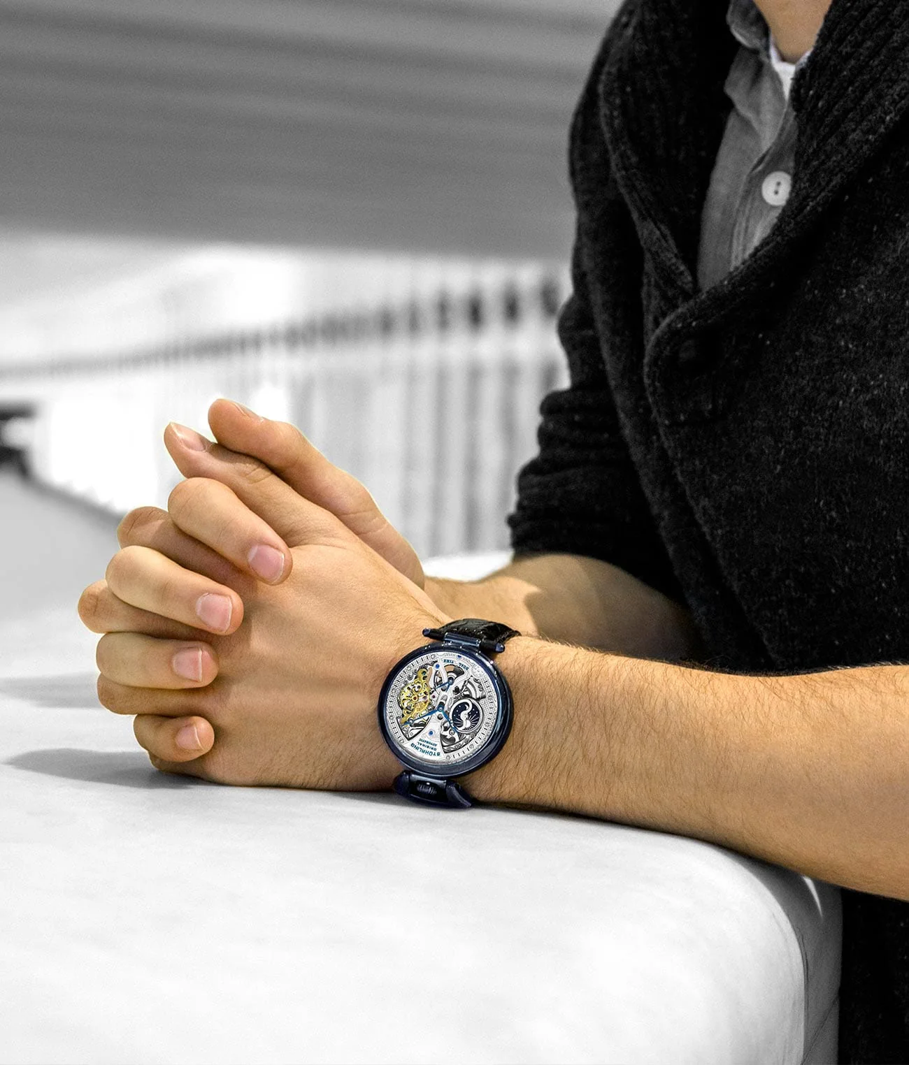 Stührling Emperor’s Grand DT 3920 Automatic 46mm Skeleton - Image 39