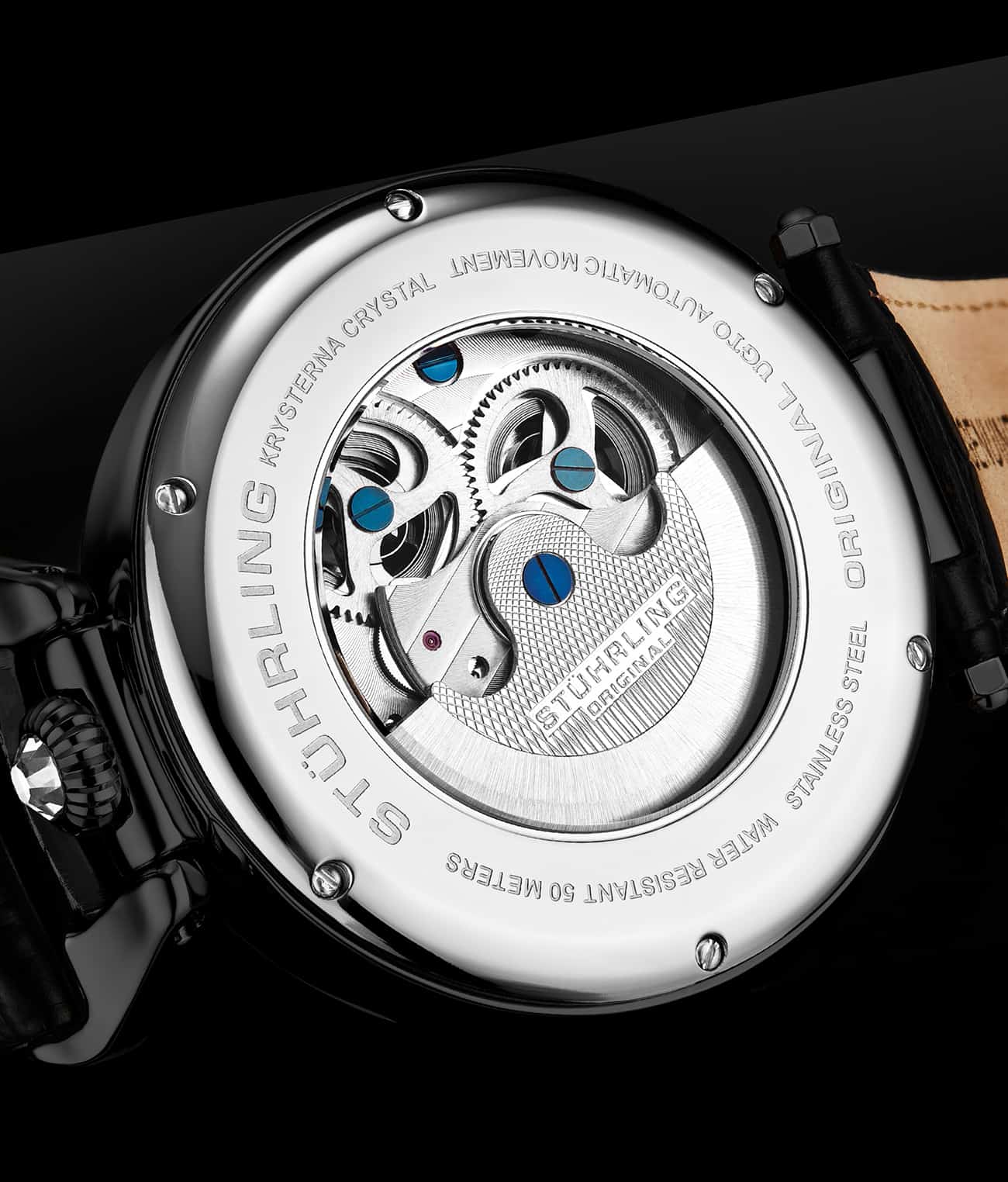 Stührling Emperor’s Grand DT 3920 Automatic 46mm Skeleton - Image 6