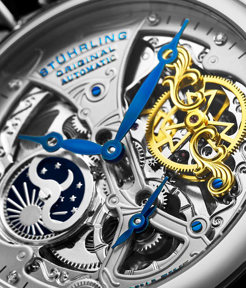 Stührling Emperor's Grand DT 127A2 Automatic 46mm Skeleton - Image 10