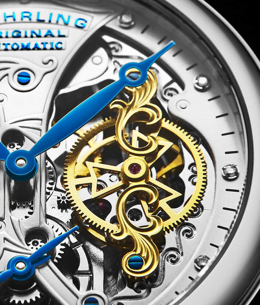 Stührling Emperor's Grand DT 127A2 Automatic 46mm Skeleton - Image 11