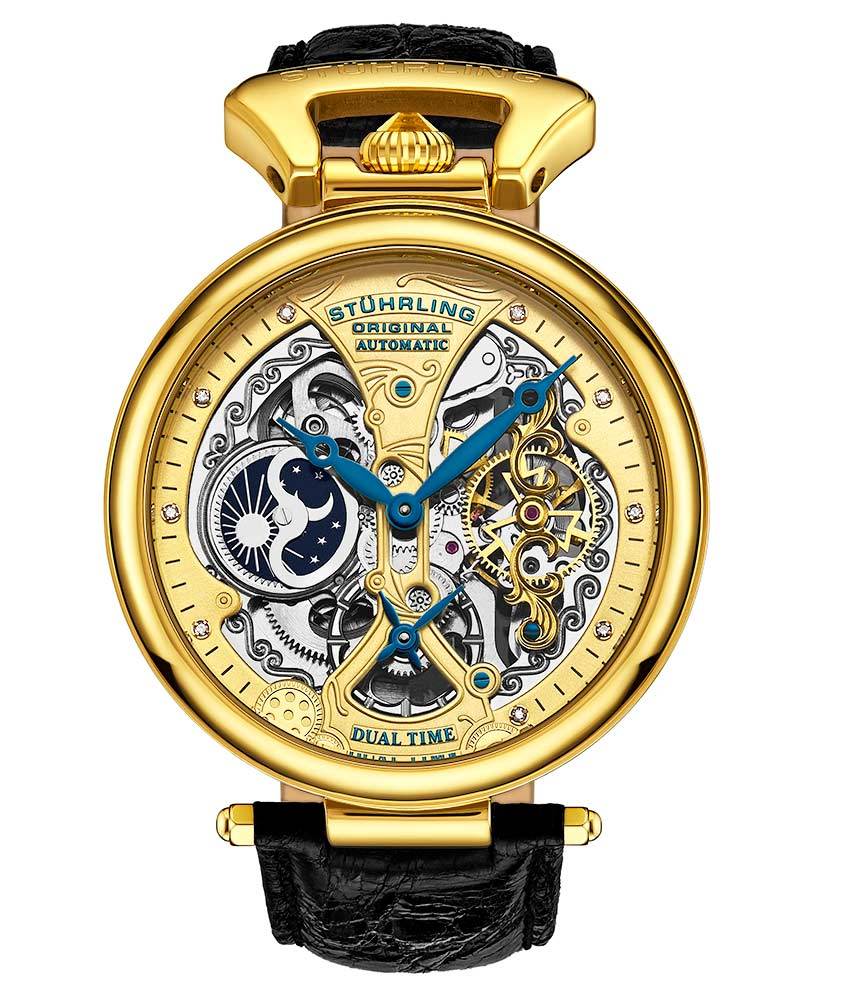 Stührling Emperor's Grand DT 127A2 Automatic 46mm Skeleton - Image 16