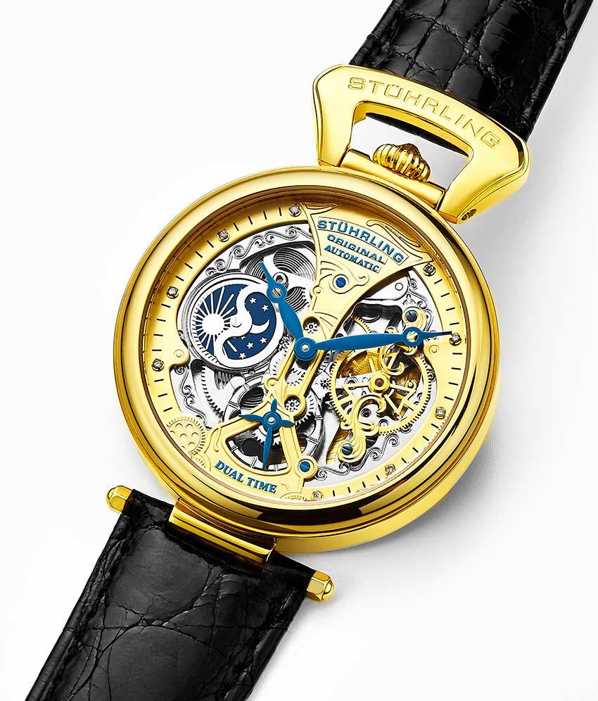 Stührling Emperor's Grand DT 127A2 Automatic 46mm Skeleton - Image 17