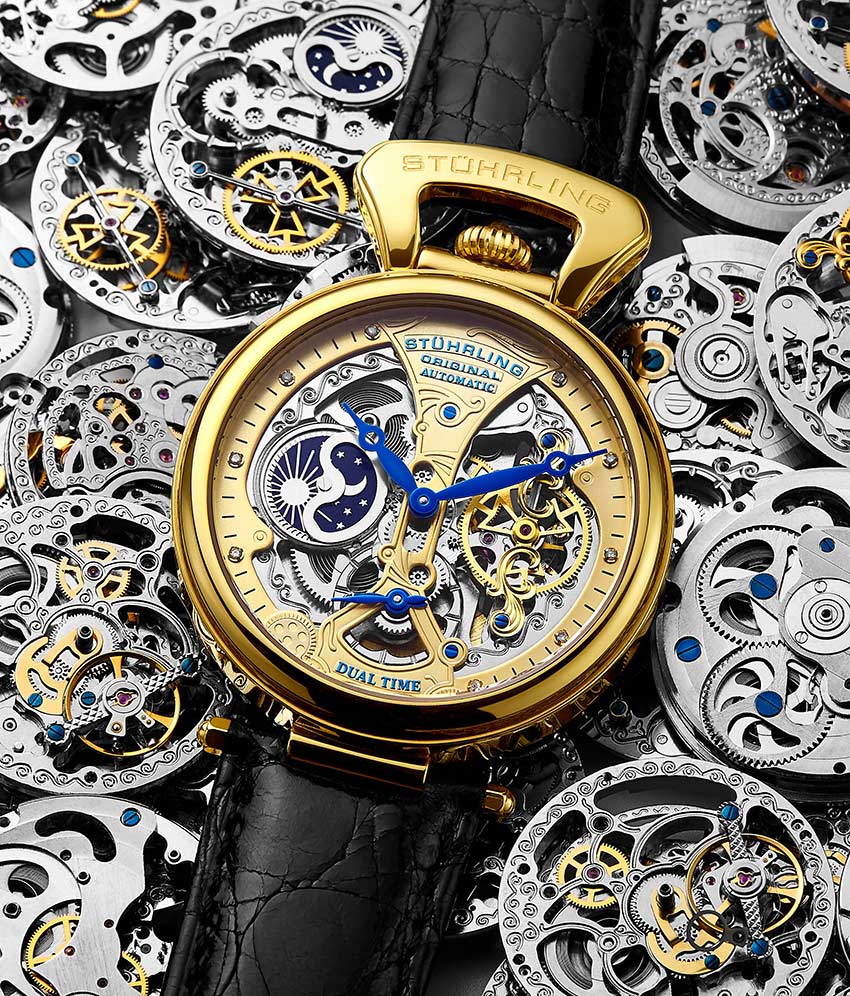 Stührling Emperor's Grand DT 127A2 Automatic 46mm Skeleton - Image 24