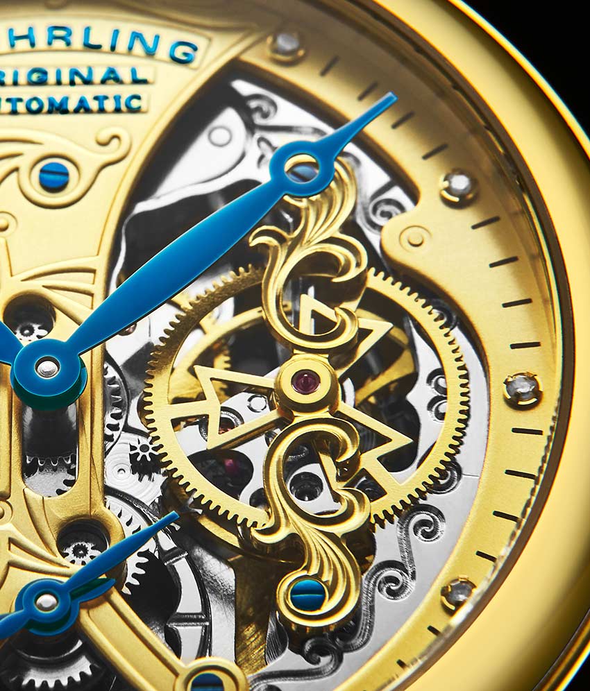 Stührling Emperor's Grand DT 127A2 Automatic 46mm Skeleton - Image 27