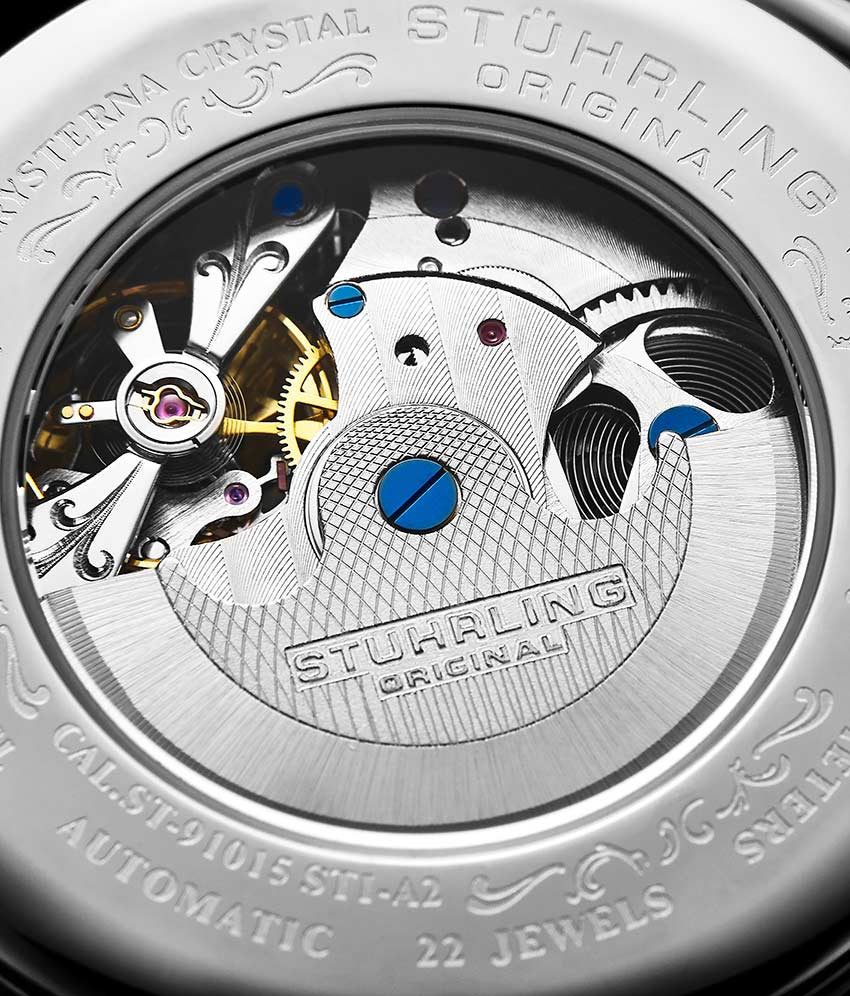 Stührling Emperor's Grand DT 127A2 Automatic 46mm Skeleton - Image 3