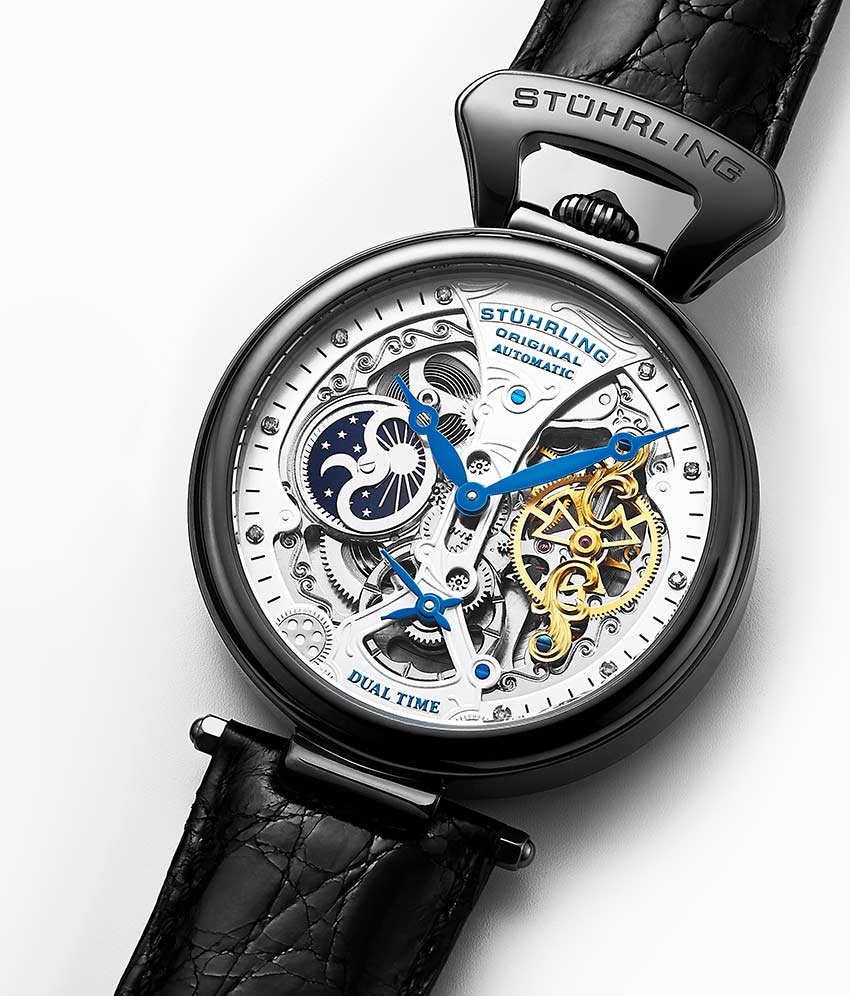 Stührling Emperor's Grand DT 127A2 Automatic 46mm Skeleton - Image 32