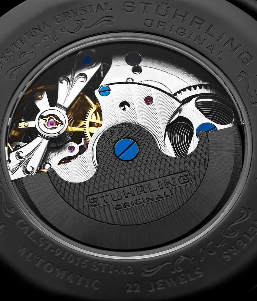 Stührling Emperor's Grand DT 127A2 Automatic 46mm Skeleton - Image 33