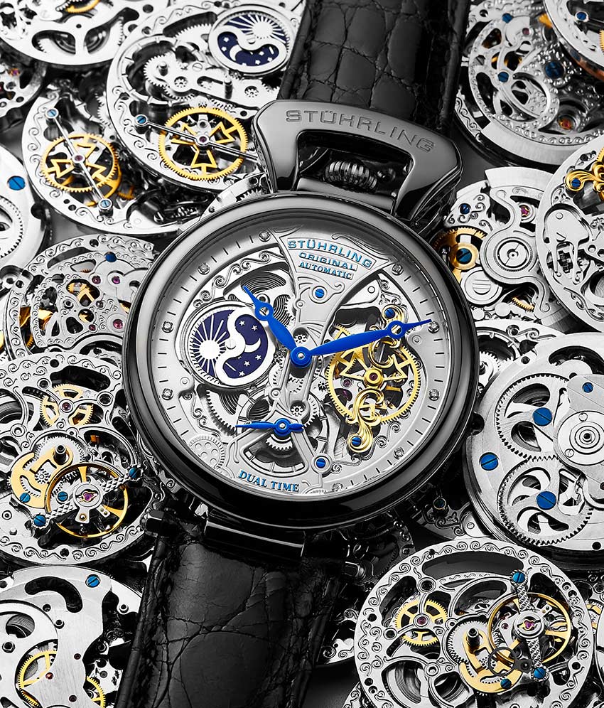 Stührling Emperor's Grand DT 127A2 Automatic 46mm Skeleton - Image 39