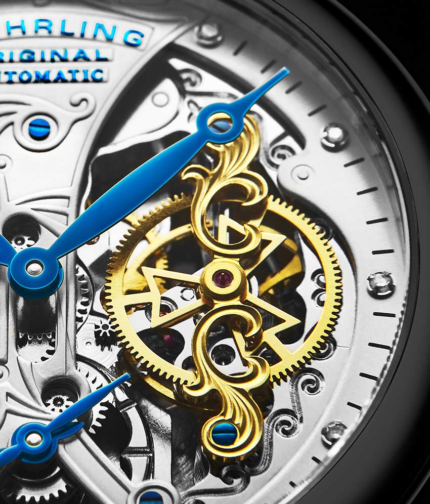 Stührling Emperor's Grand DT 127A2 Automatic 46mm Skeleton - Image 44