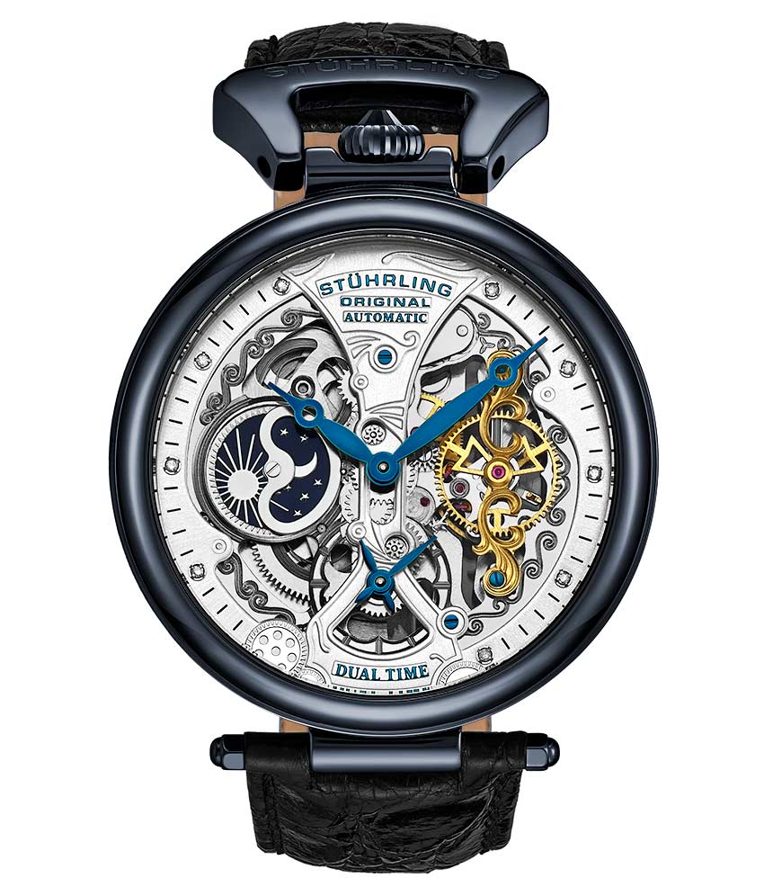 Stührling Emperor's Grand DT 127A2 Automatic 46mm Skeleton - Image 45