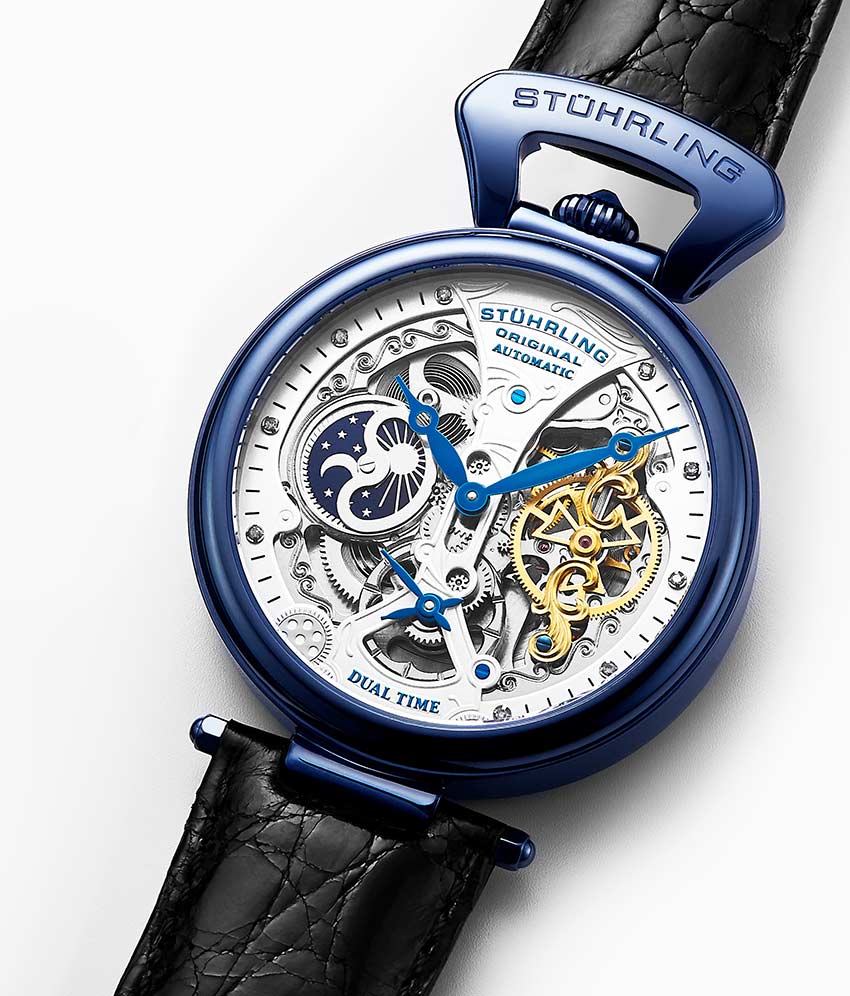Stührling Emperor's Grand DT 127A2 Automatic 46mm Skeleton - Image 49
