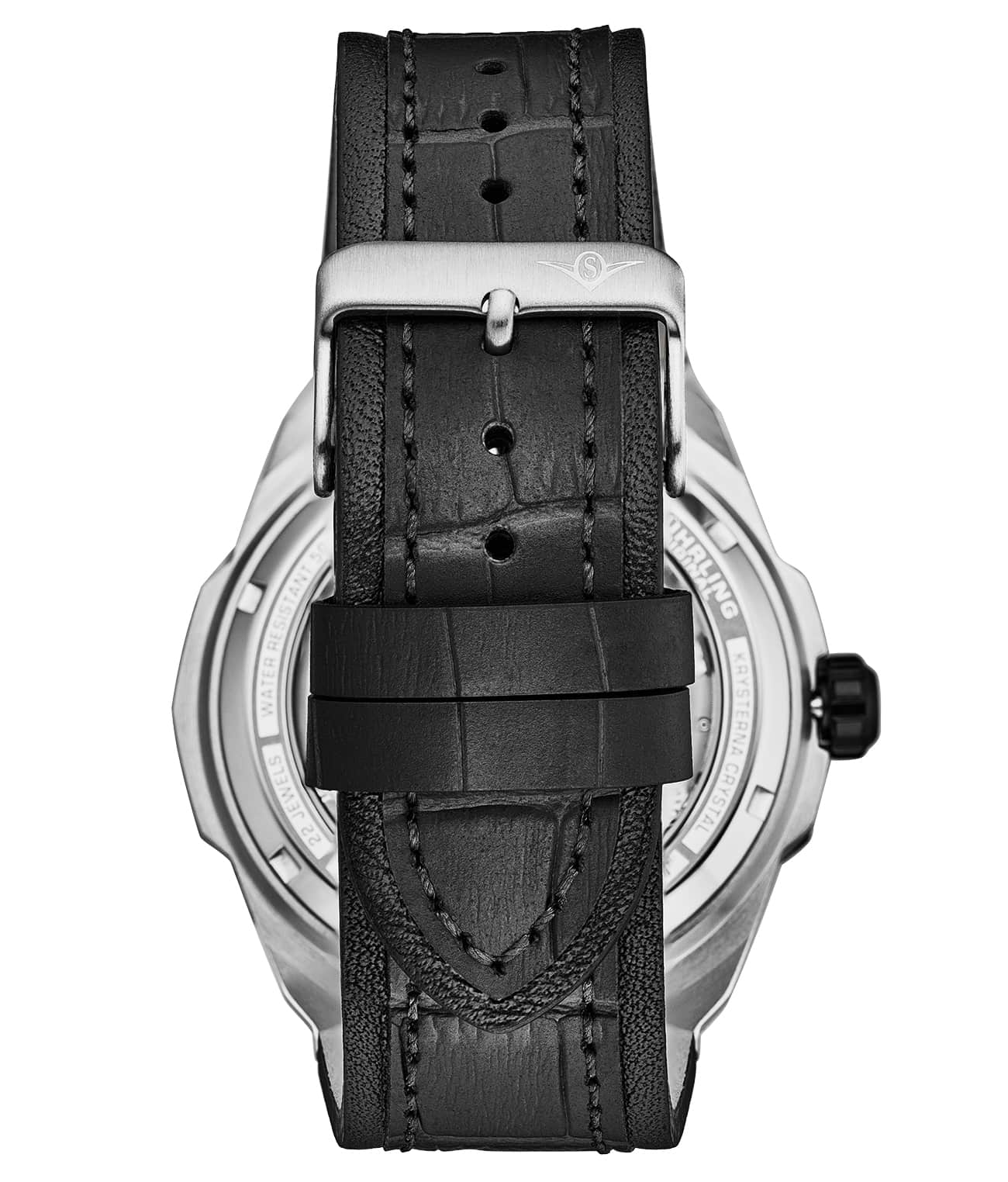 Stührling Dual Time 1012 Automatic Navigator 46mm Skeleton - Image 3
