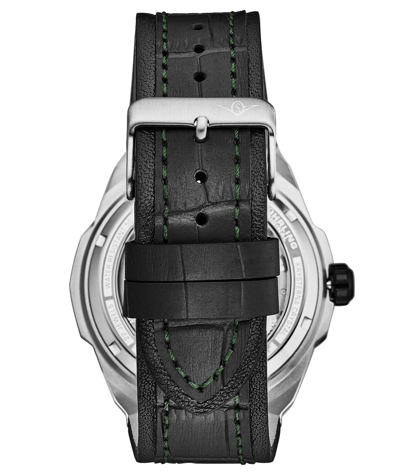 Stührling Dual Time 1012 Automatic Navigator 46mm Skeleton - Image 9