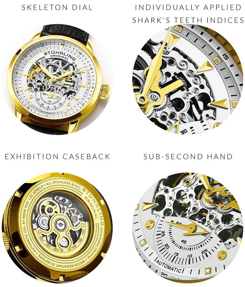 Stührling Executive 133 Automatic 44mm Skeleton - Image 26