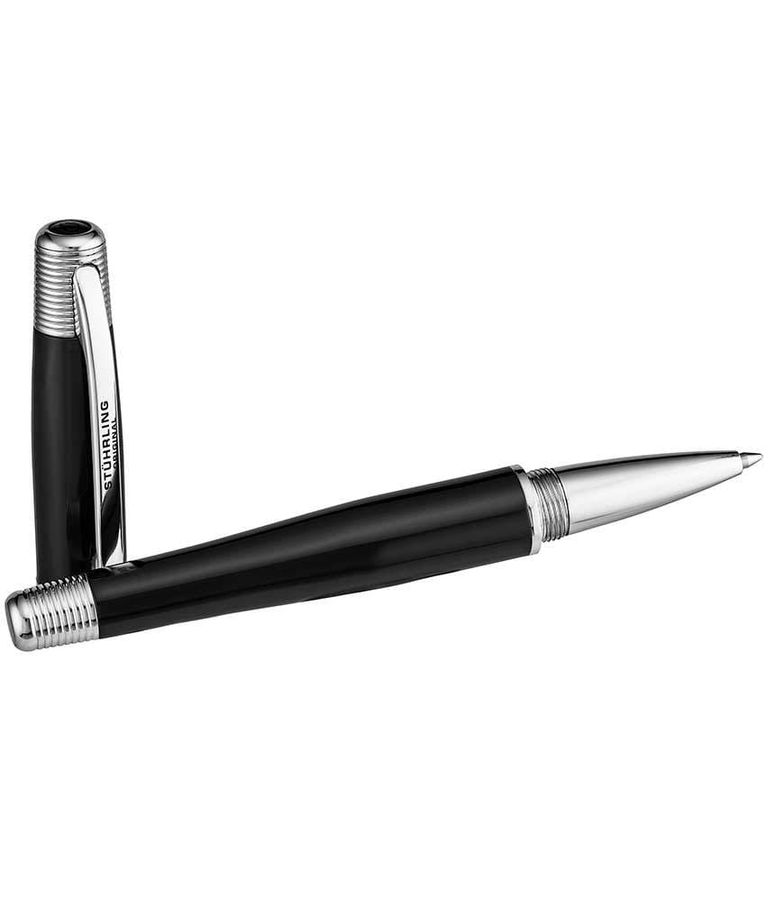 Gift Magna Black Stainless Steel Two-Piece Rollerball Pen - Image 4