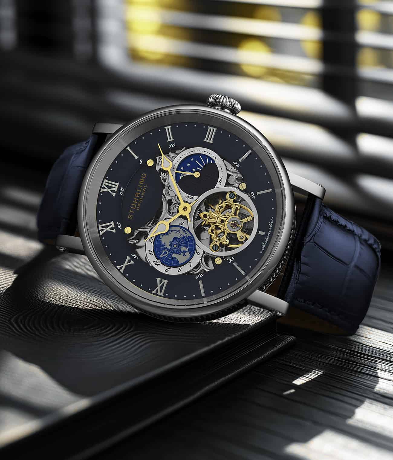 Stührling Dual Time Automatic Majestic 47mm Skeleton - Image 12