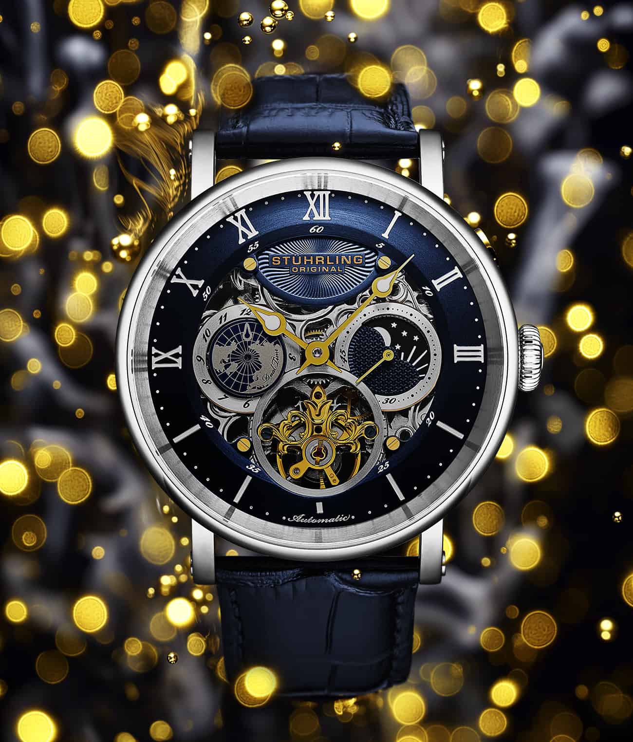 Stührling Dual Time Automatic Majestic 47mm Skeleton - Image 13