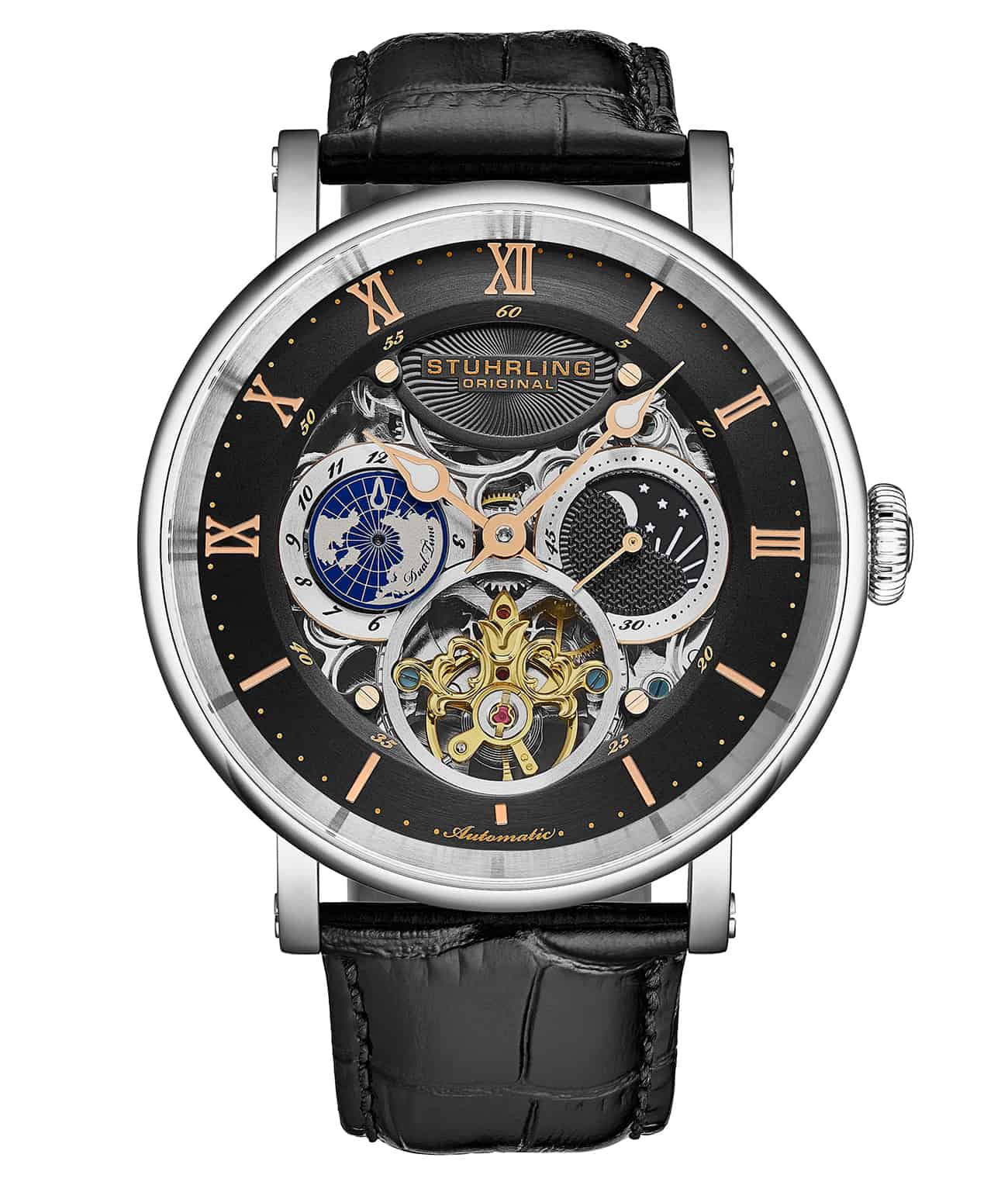 Stührling Dual Time Automatic Majestic 47mm Skeleton - Image 15