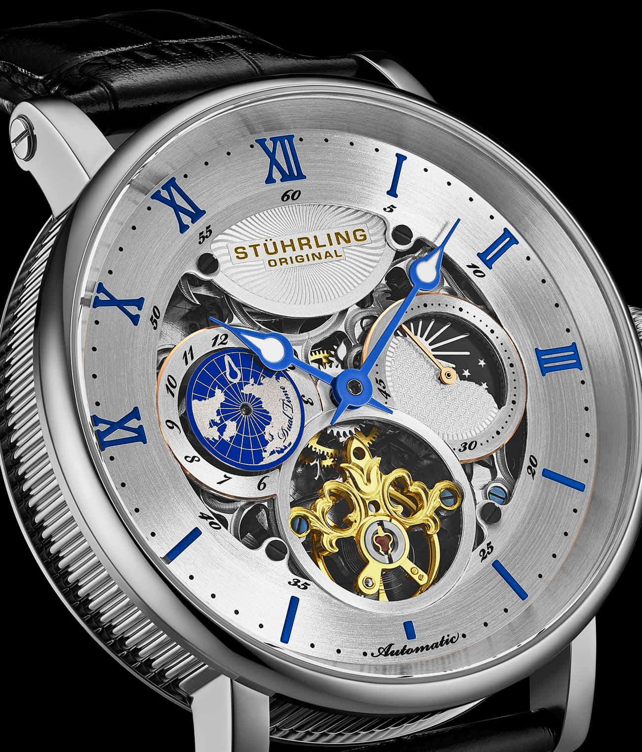 Stührling Dual Time Automatic Majestic 47mm Skeleton - Image 2