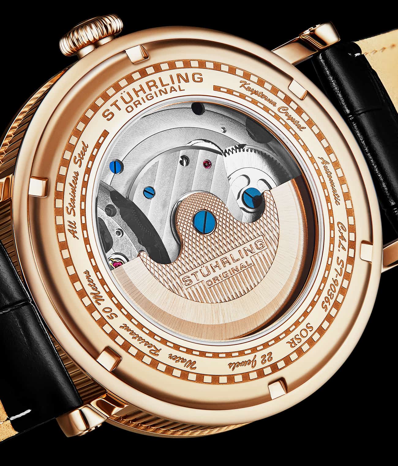 Stührling Dual Time Automatic Majestic 47mm Skeleton - Image 25