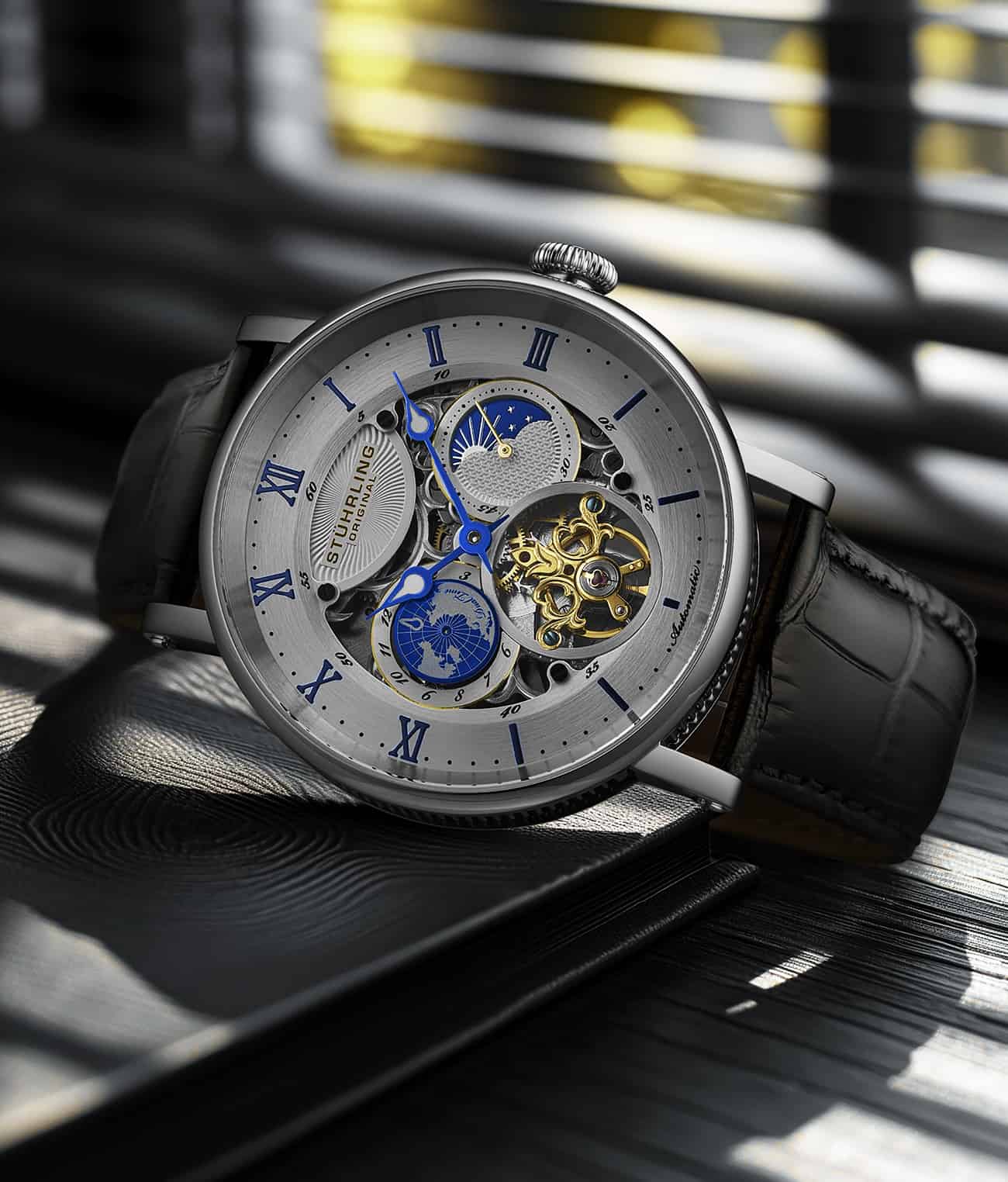 Stührling Dual Time Automatic Majestic 47mm Skeleton - Image 5