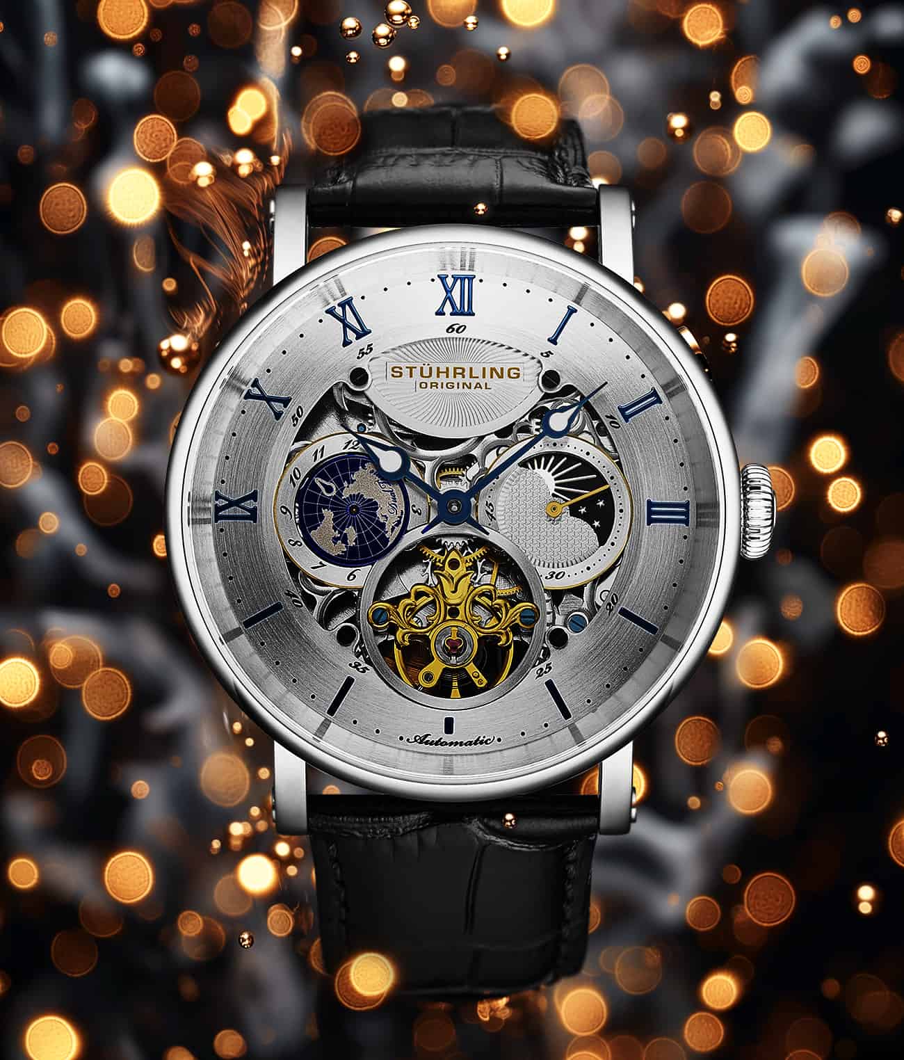 Stührling Dual Time Automatic Majestic 47mm Skeleton - Image 7