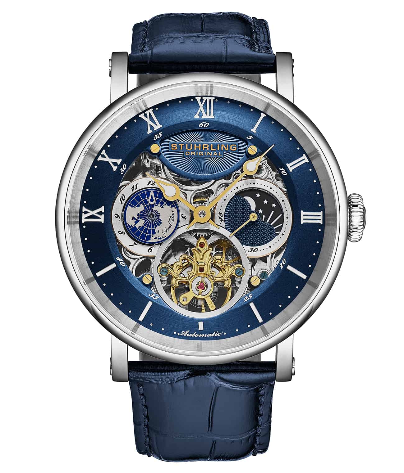 Stührling Dual Time Automatic Majestic 47mm Skeleton - Image 8