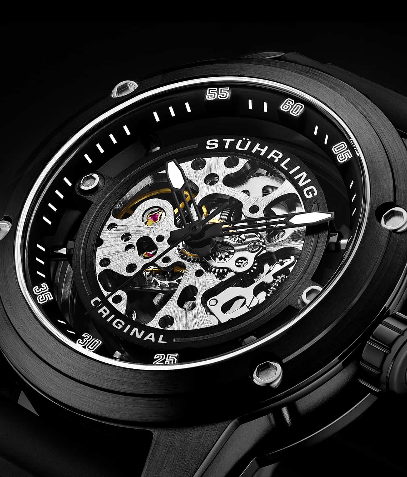 Stührling Grandiose 4034 Automatic 50mm Skeleton - Image 2