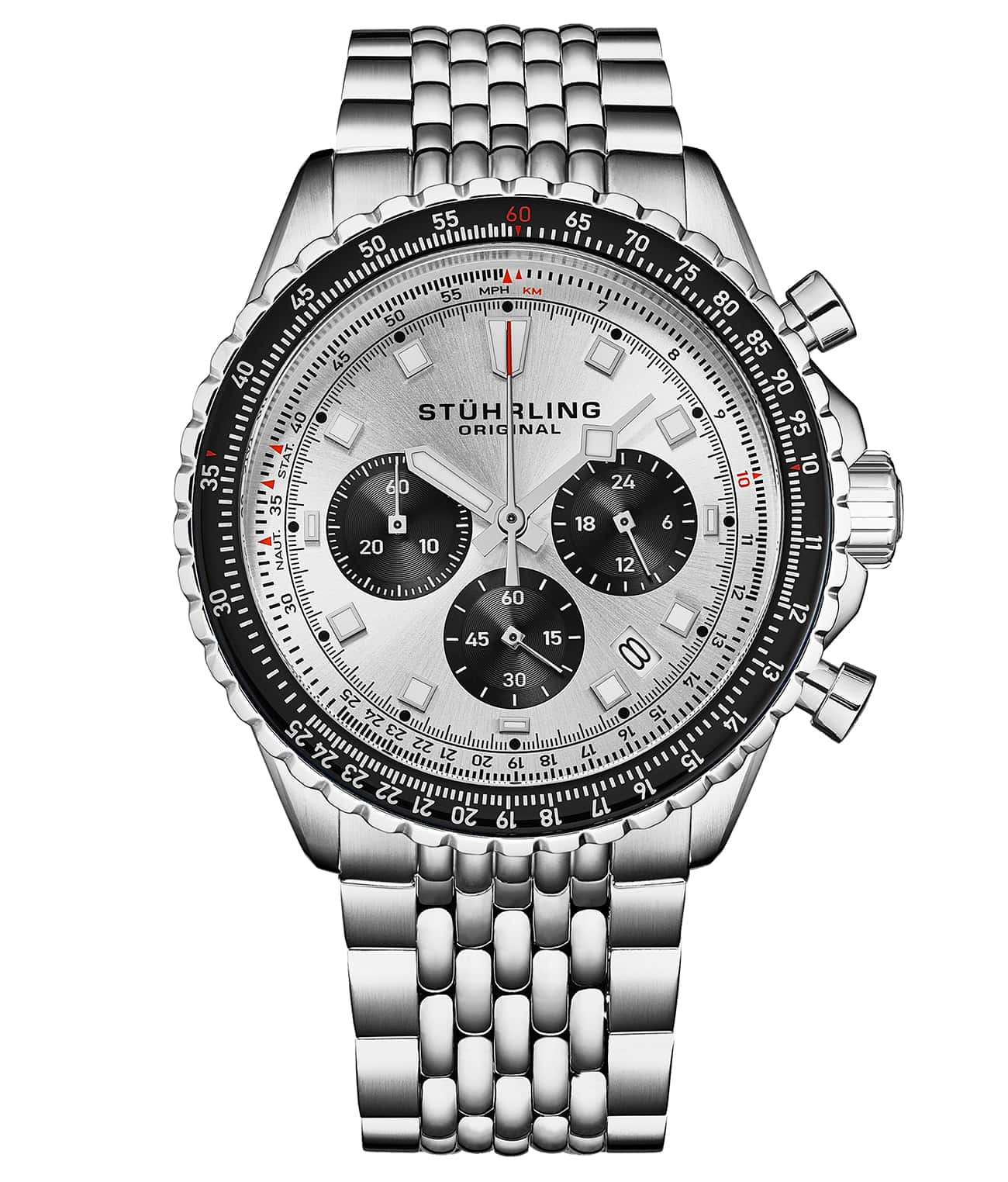 Stührling Japanese Chronograph RaceWay 1010 44mm Quartz Watch - Image 10
