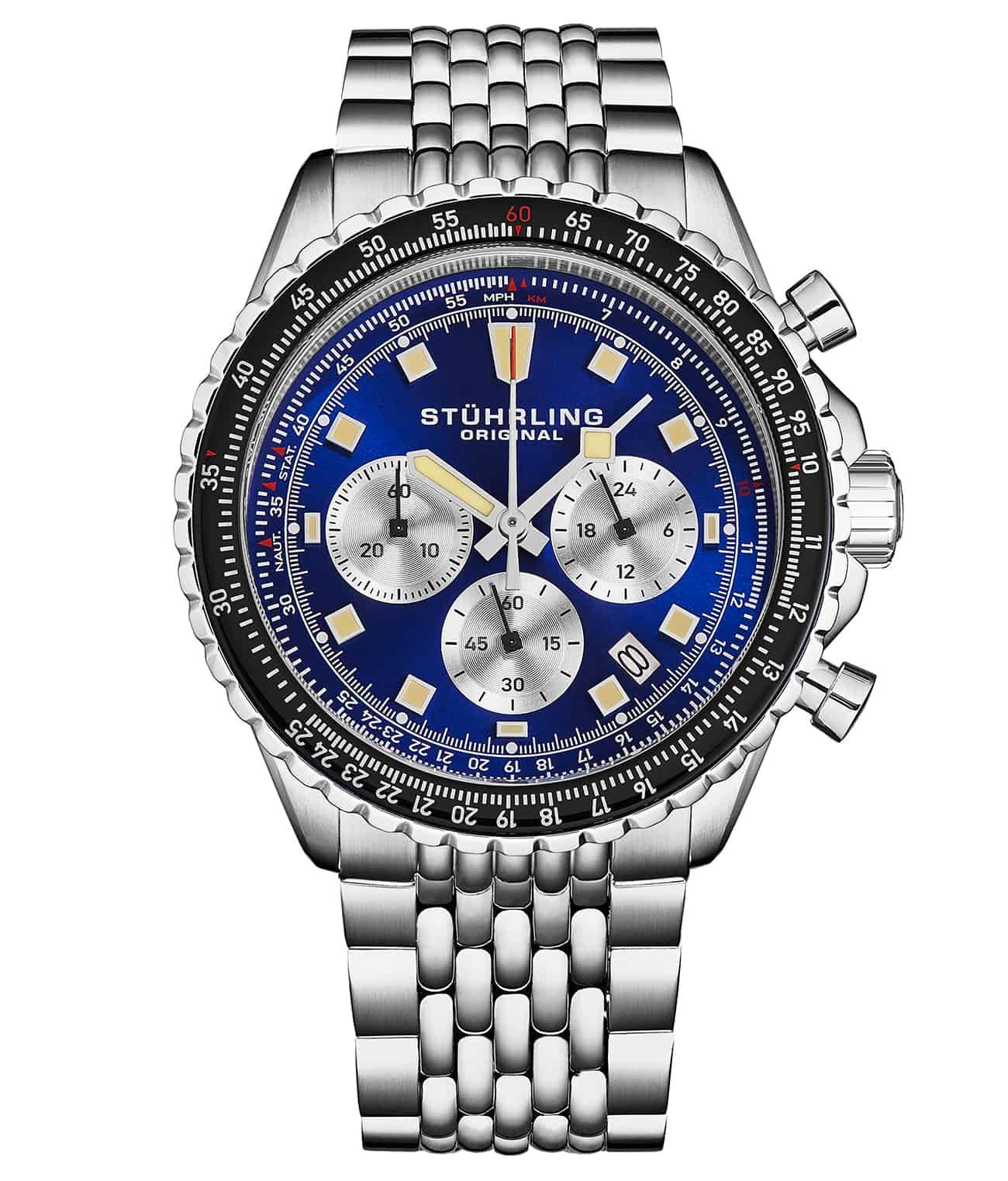 Stührling Japanese Chronograph RaceWay 1010 44mm Quartz Watch - Image 4
