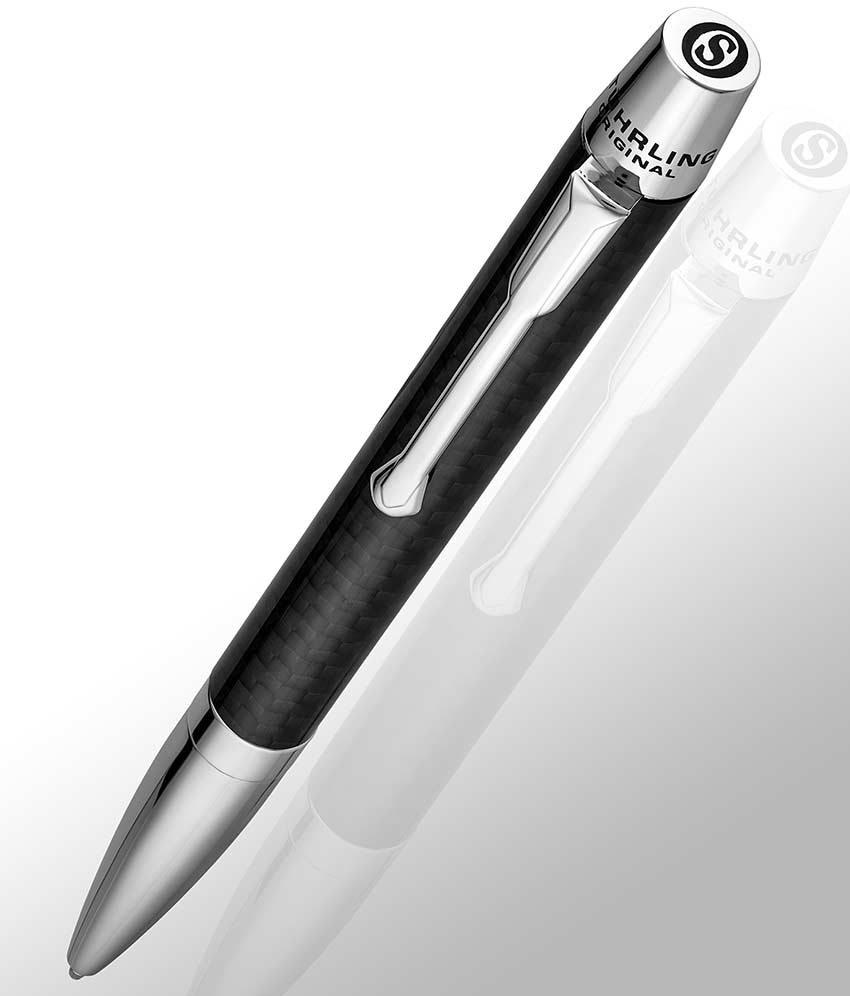 Stührling Javelin Black Carbon Twist-Action Ballpoint Pen - Image 3