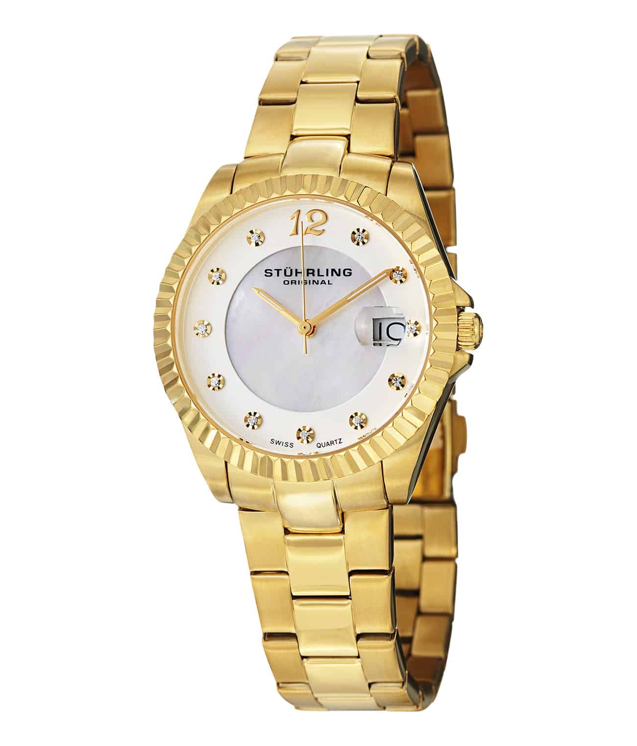 Stührling Lady Clipper Pearl 498 Quartz 35mm Classic - Image 3