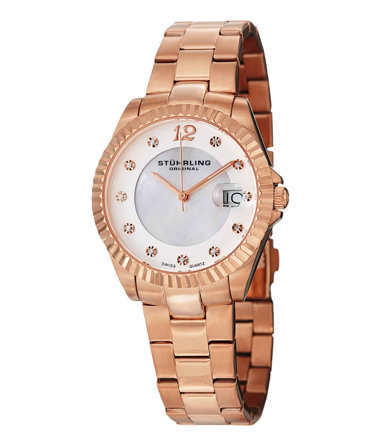 Stührling Lady Clipper Pearl 498 Quartz 35mm Classic - Image 4