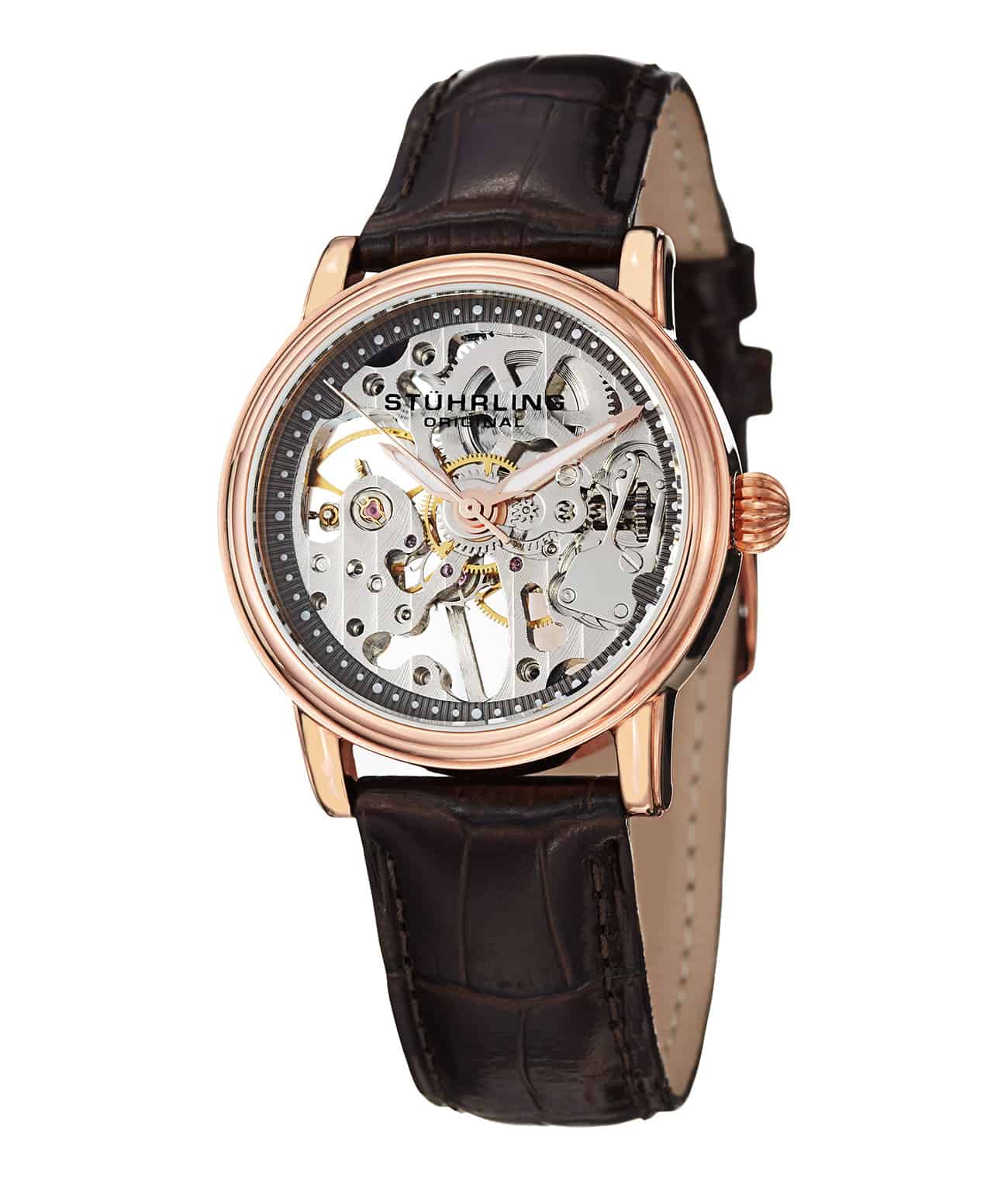Stührling Lady Delphi Classic 458L Hand-wind 34mm Skeleton - Image 3