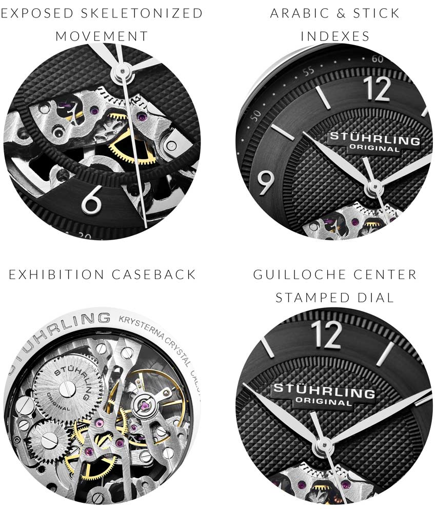 Stührling The Dynamic Hand-Wind 977 Skeleton 40mm - Image 19