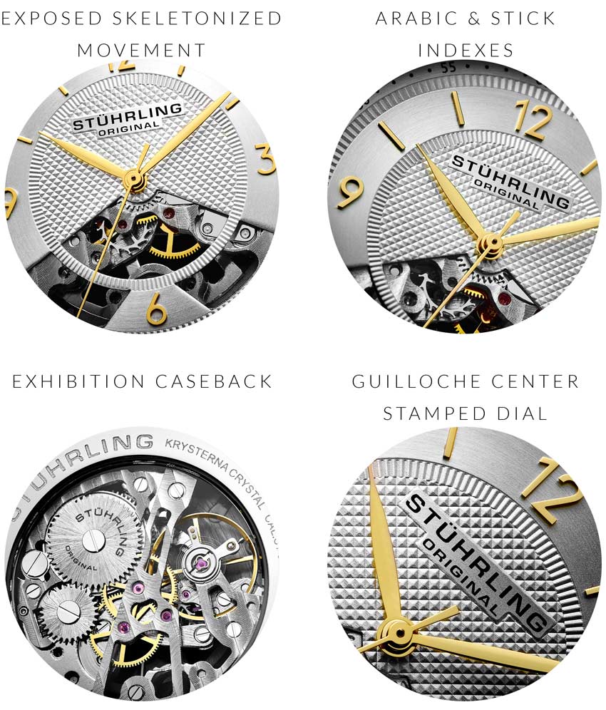 Stührling The Dynamic Hand-Wind 977 Skeleton 40mm - Image 29