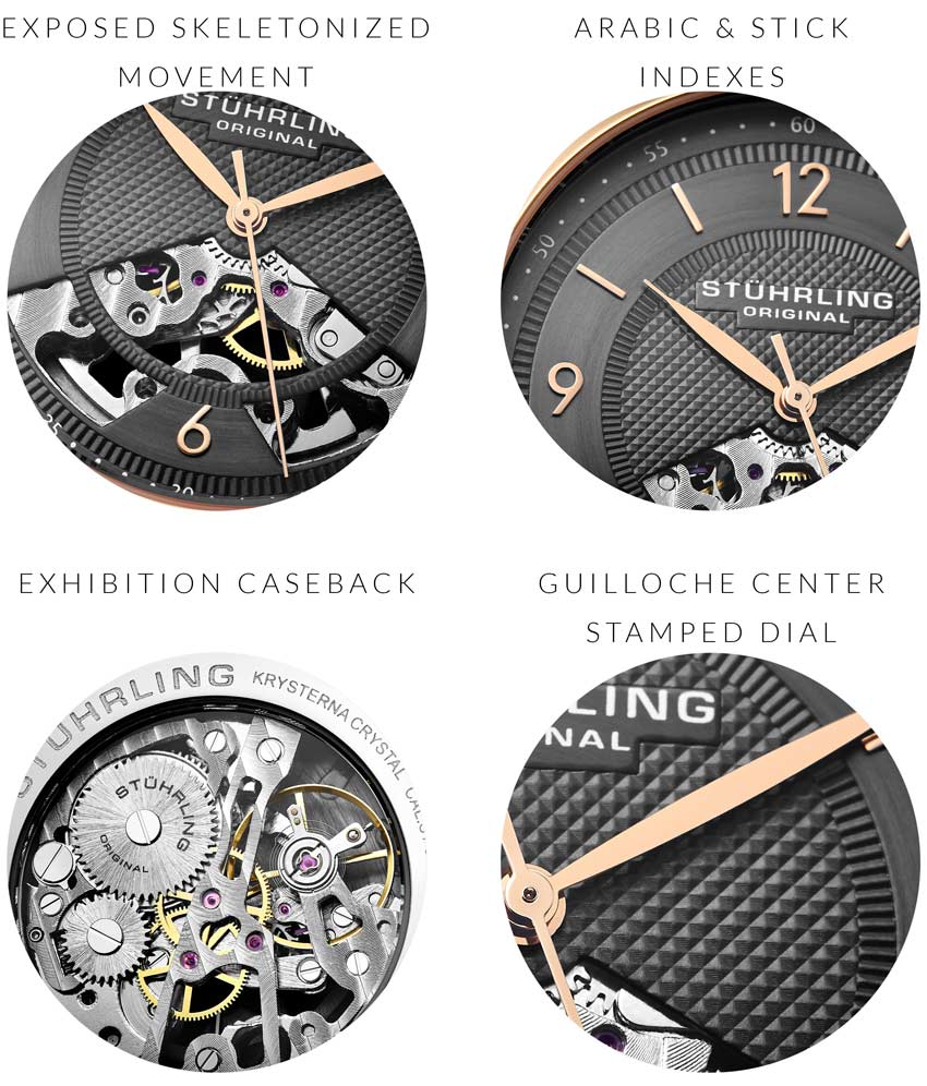 Stührling The Dynamic Hand-Wind 977 Skeleton 40mm - Image 38